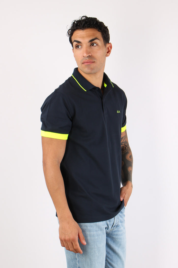 Polo Colletto Filo Navy Blue-5