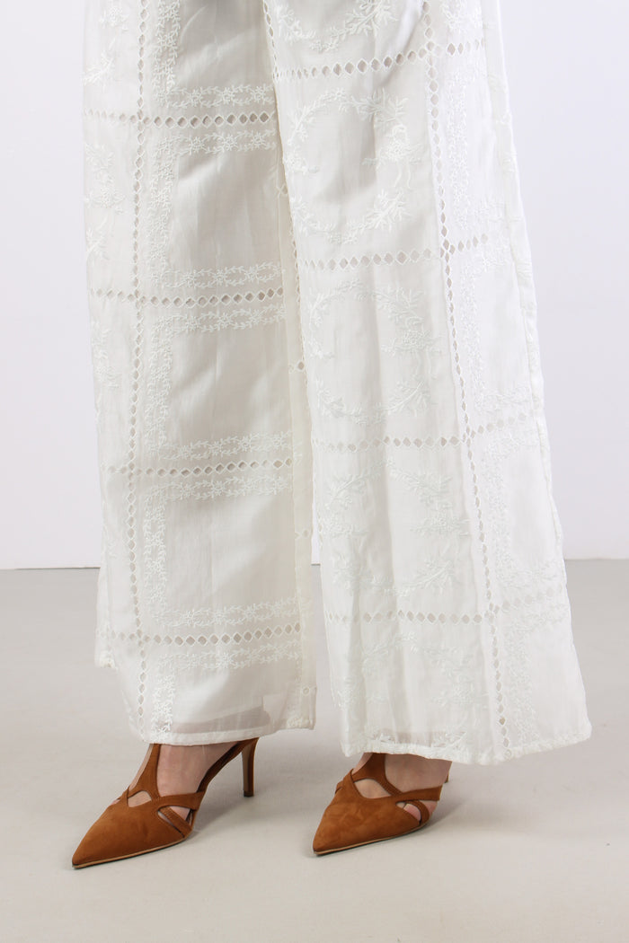 Pantalone Sangallo Cintura Bianco-6