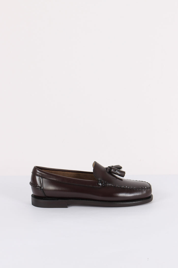 Mocassino Pelle Frange Brown Burgundy