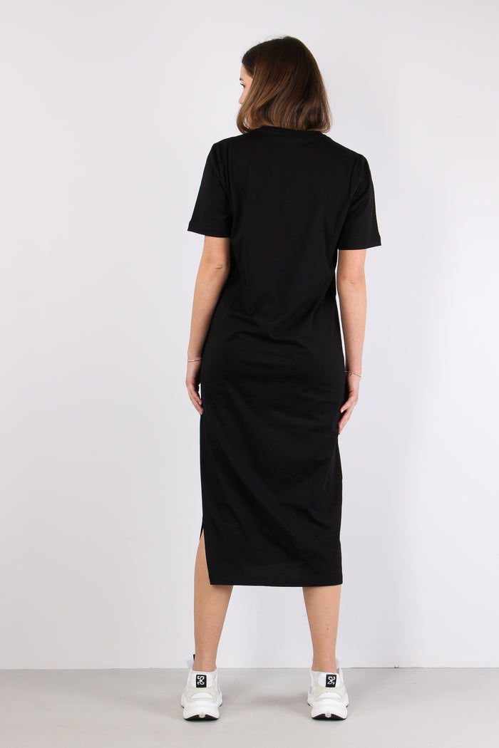 Abito Lungo Cotone Love Nero-4