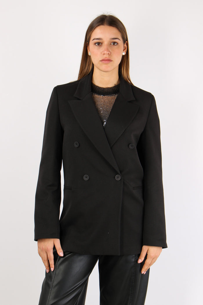 Giacca Doppiopetto Ricamo Mon Nero-5