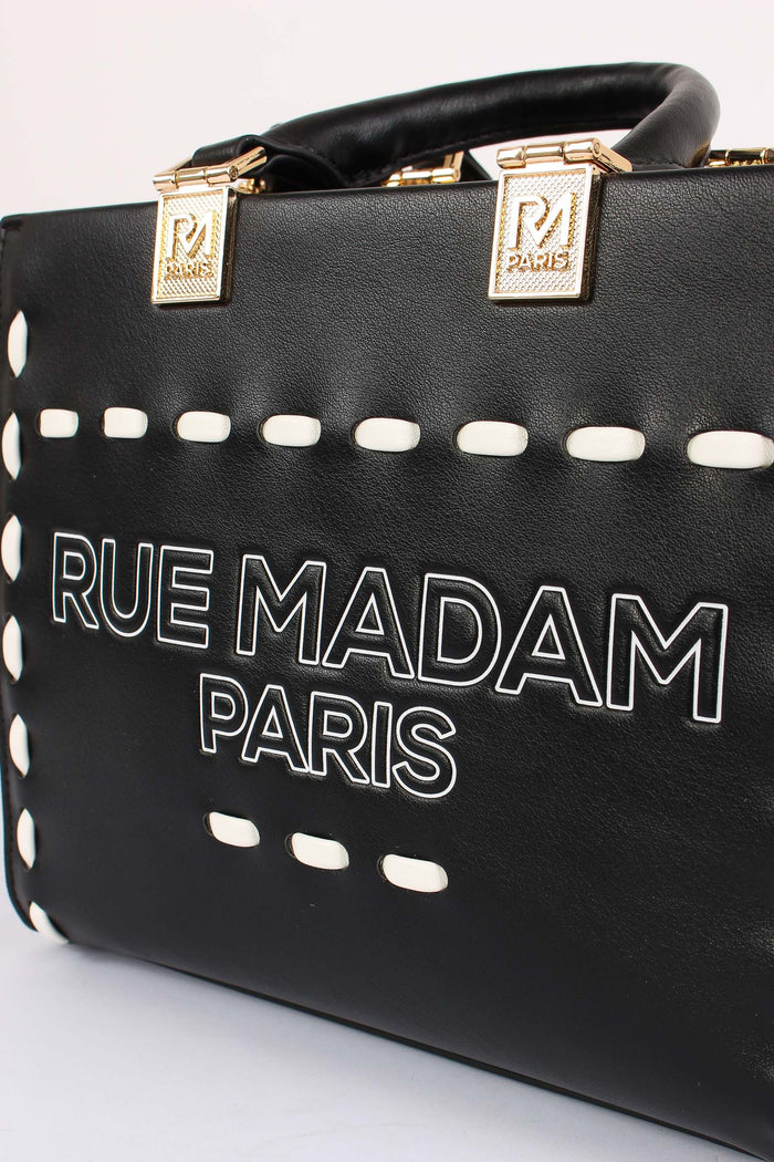 Shopping Mini Rigida Impunture Black-4