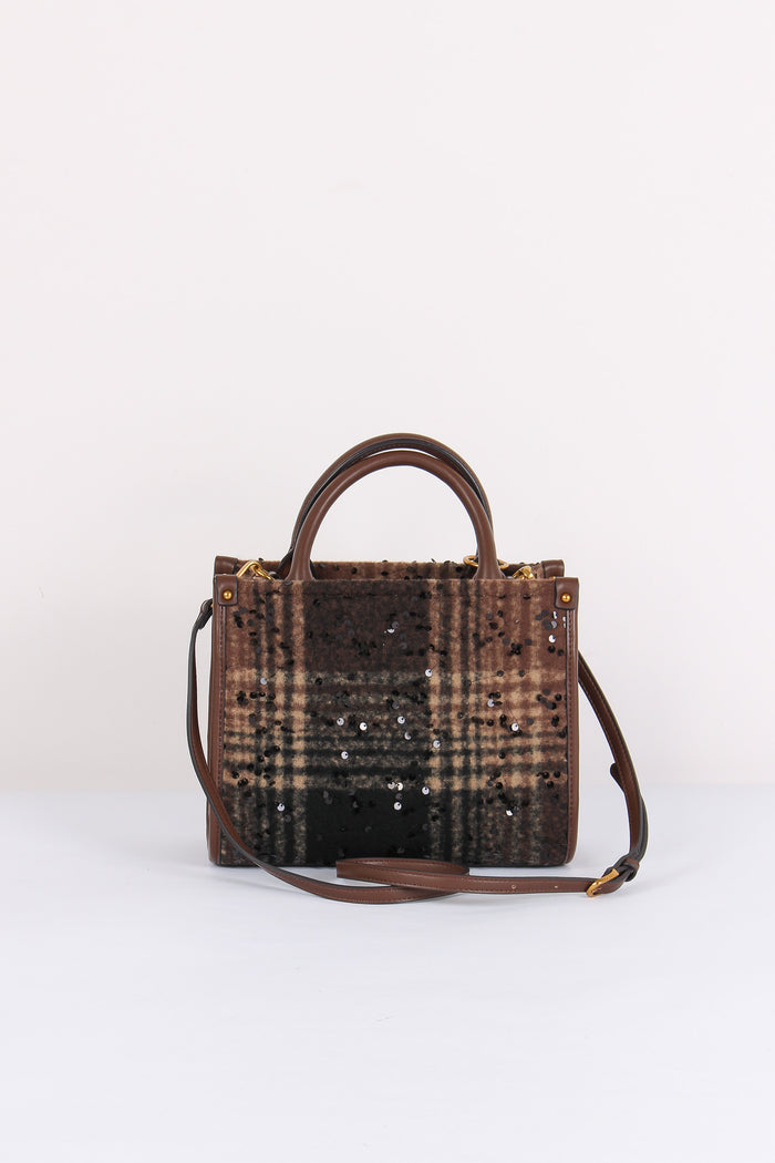 Mini Shopping Check Inserto Paillettes Moro-3