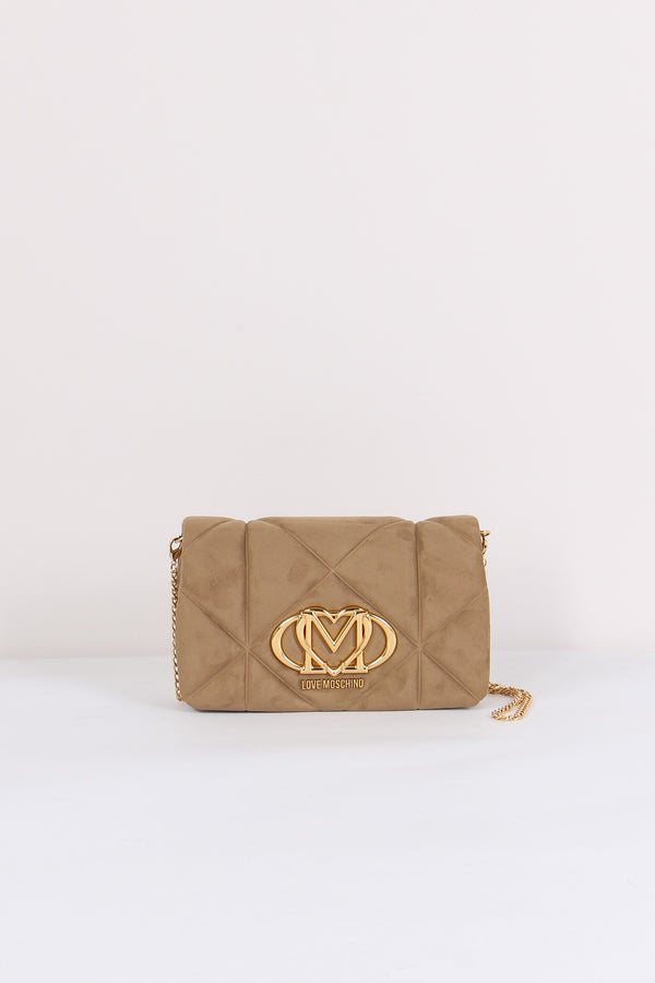 Pochette Ecocamoscio Trapunta Sabbia