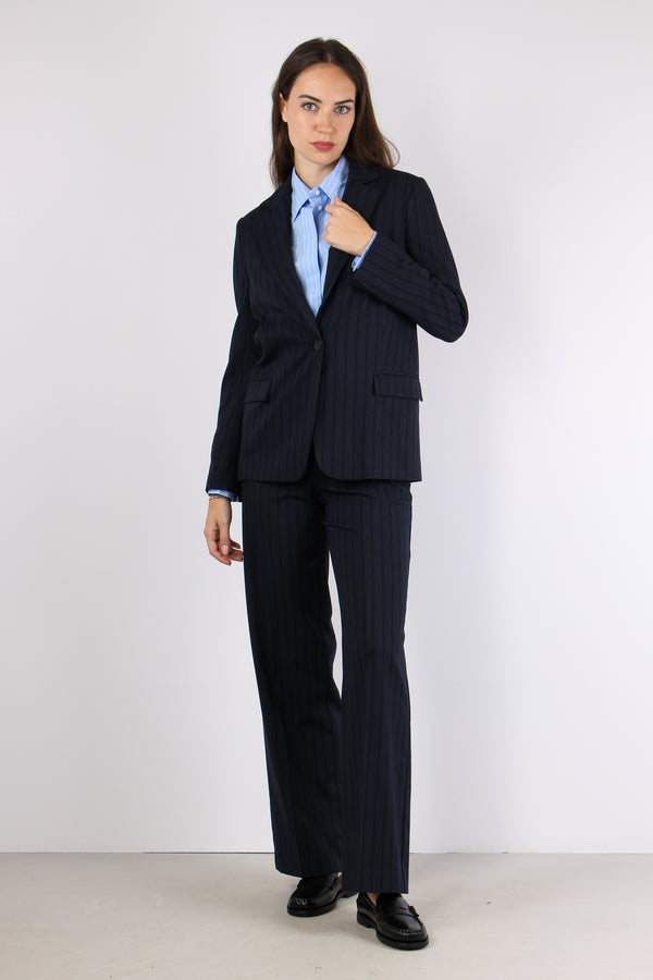 Giacca Gessata Blu/fango-2