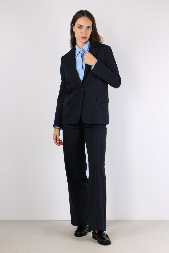 Giacca Gessata Blu/fango-2