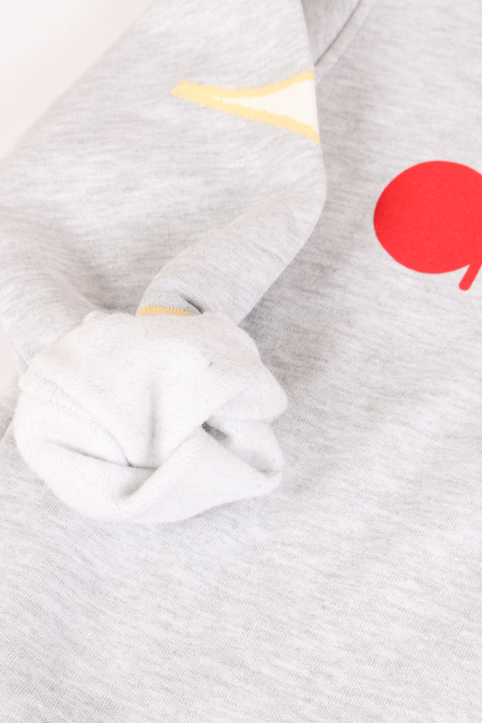 Felpa Cappuccio Logo Grigio-5