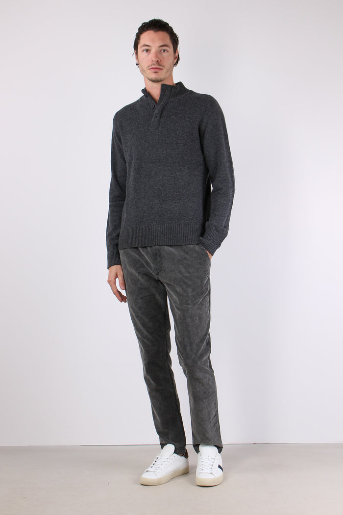 Collo Alto  Cotone Dark Grey-2