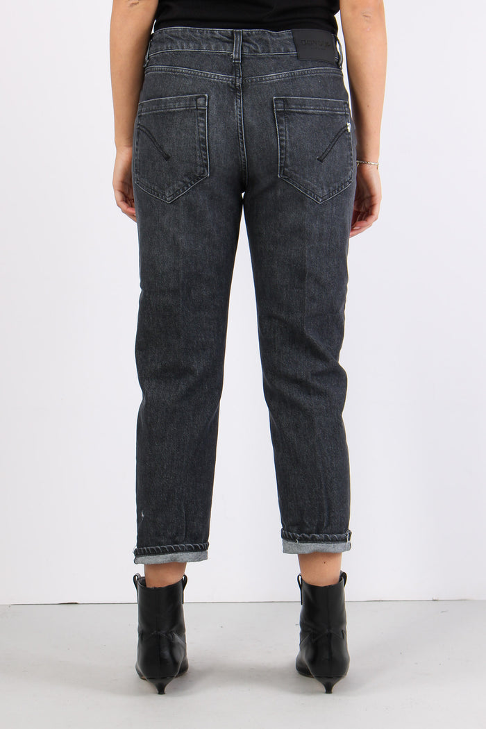 Koons Denim Bottone Gioiello Nero-4