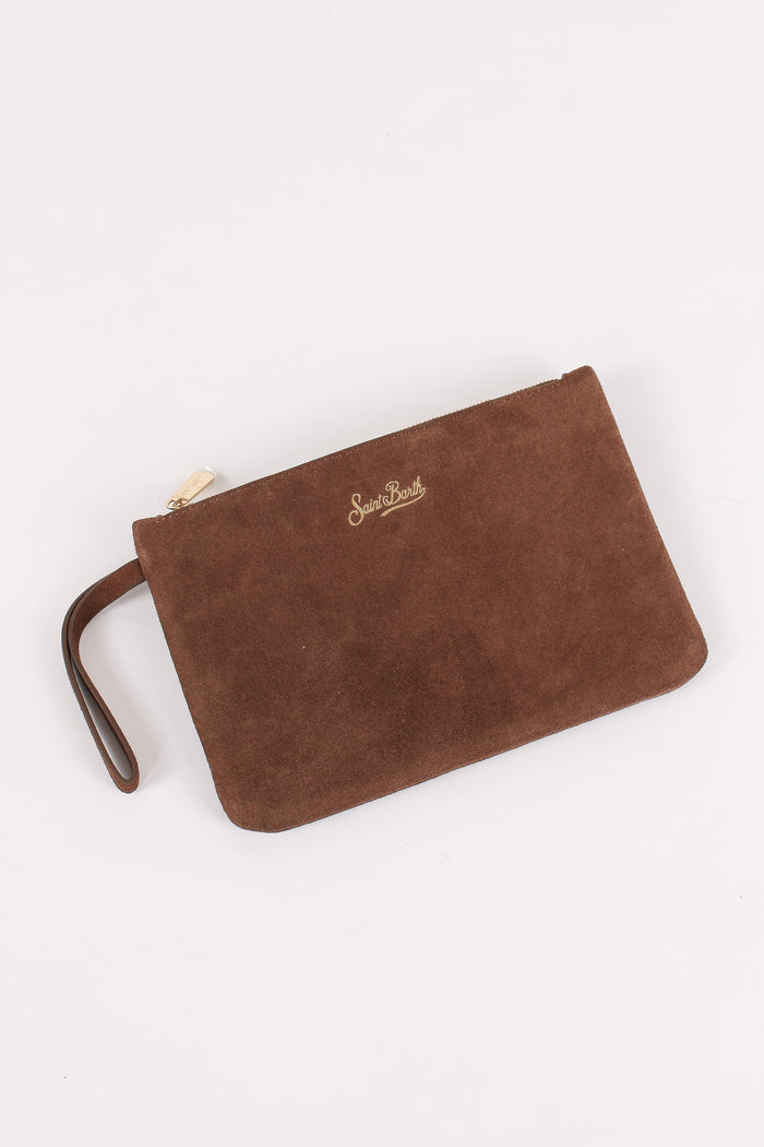 Borsa A Tracolla Suede Brown-4