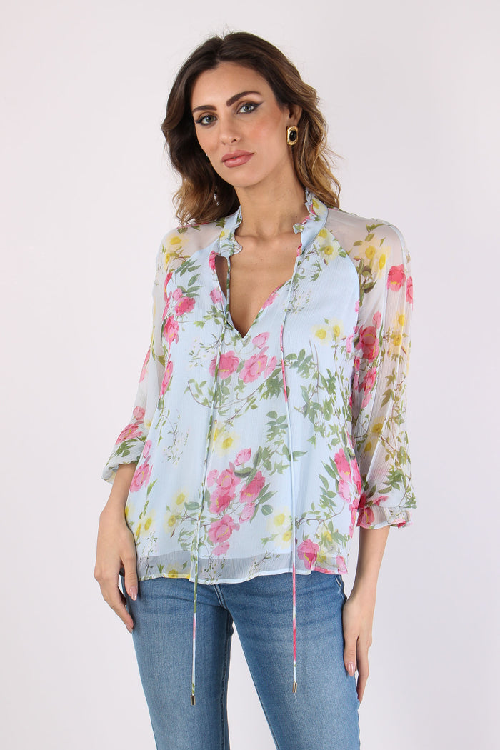 Blusa Laccetti Fantasia Fiori Botanic Garden-3