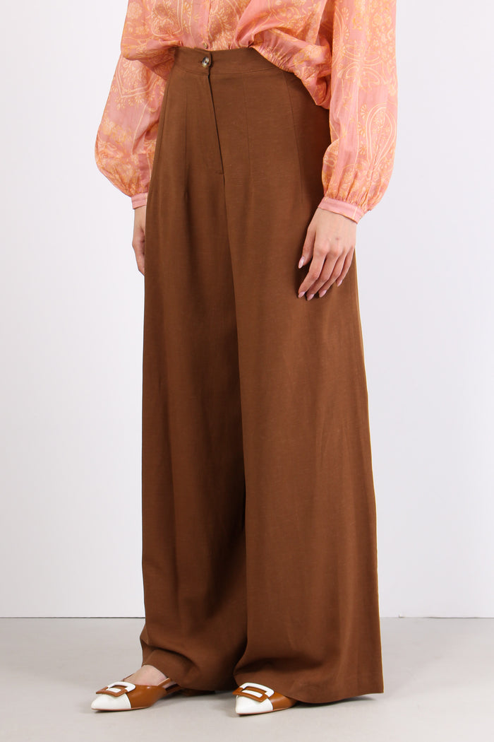Pantalone Palazzo Misto Viscos Moro-3