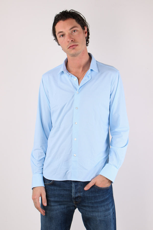 Camicia Tessuto Tecnico Micro Fantasia White-2