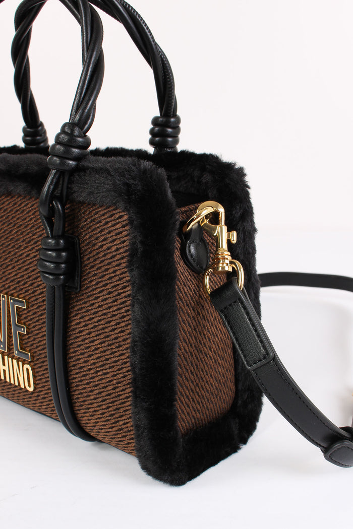 Shopping Piccola Ecopelliccia Nero-7