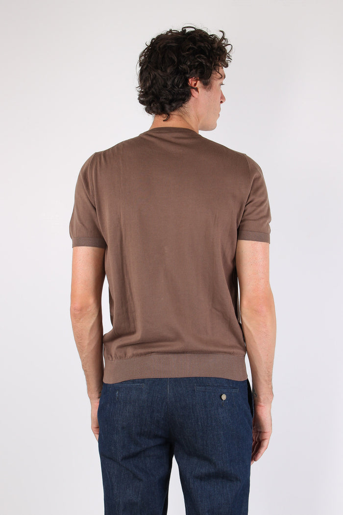 Maglia Girocollo M/m 100% Cotone Cacao-4