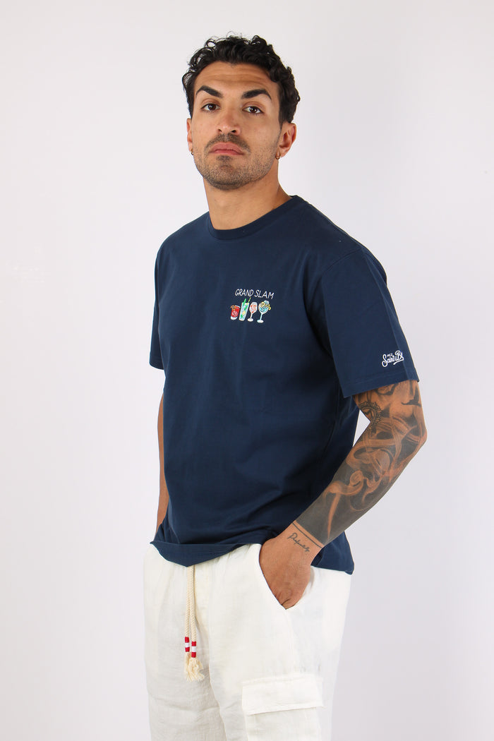 T-shirt Scritta Ricami  Grand Slam-5