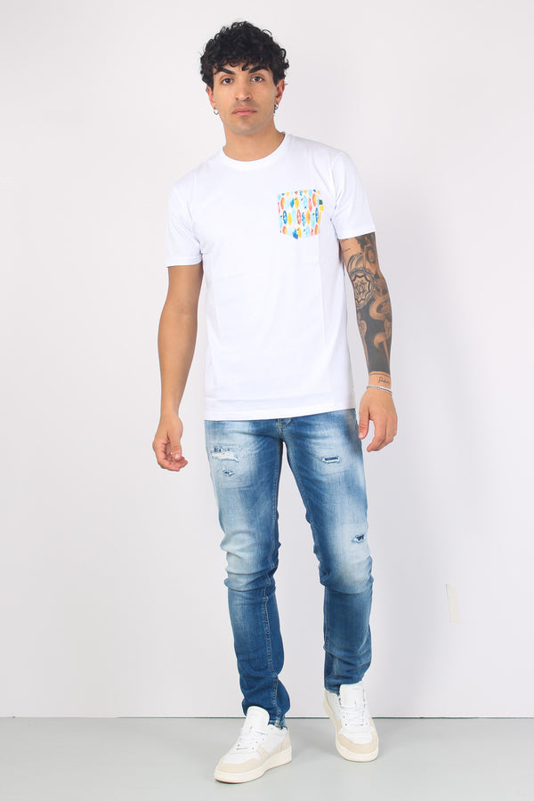 T-shirt Taschino Tavola  Surf Bianco