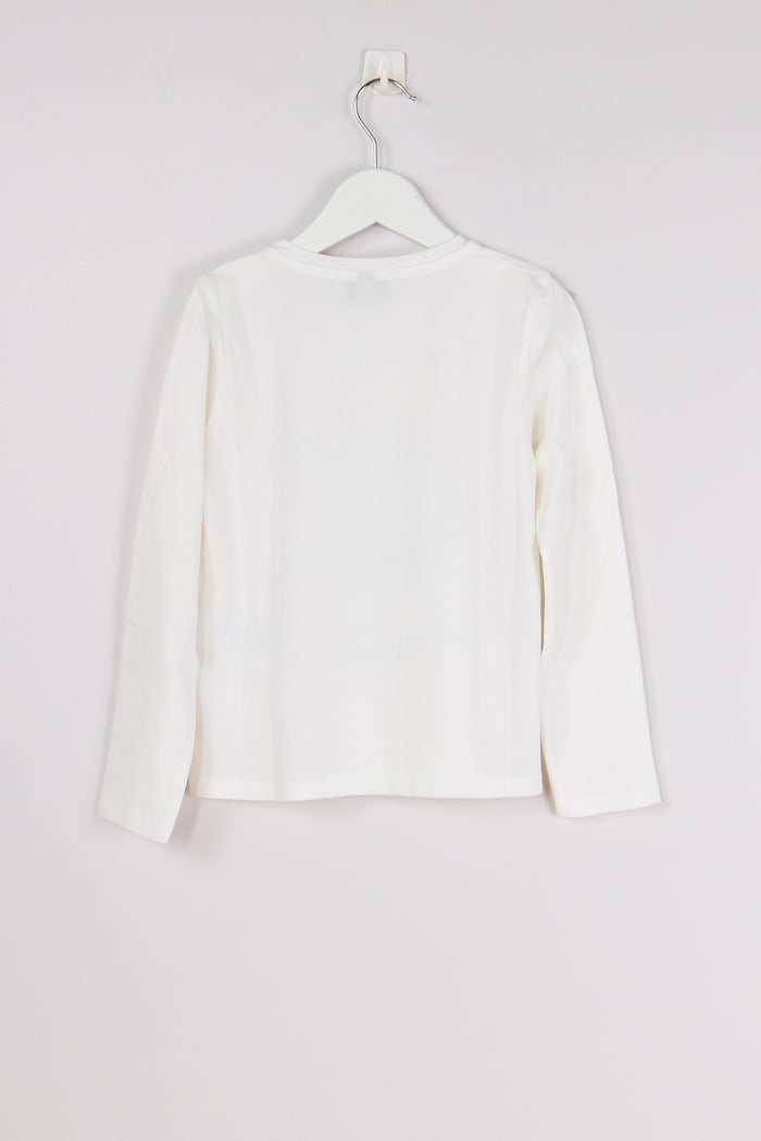T-shirt M/l Stampa Orsetto Off White-3