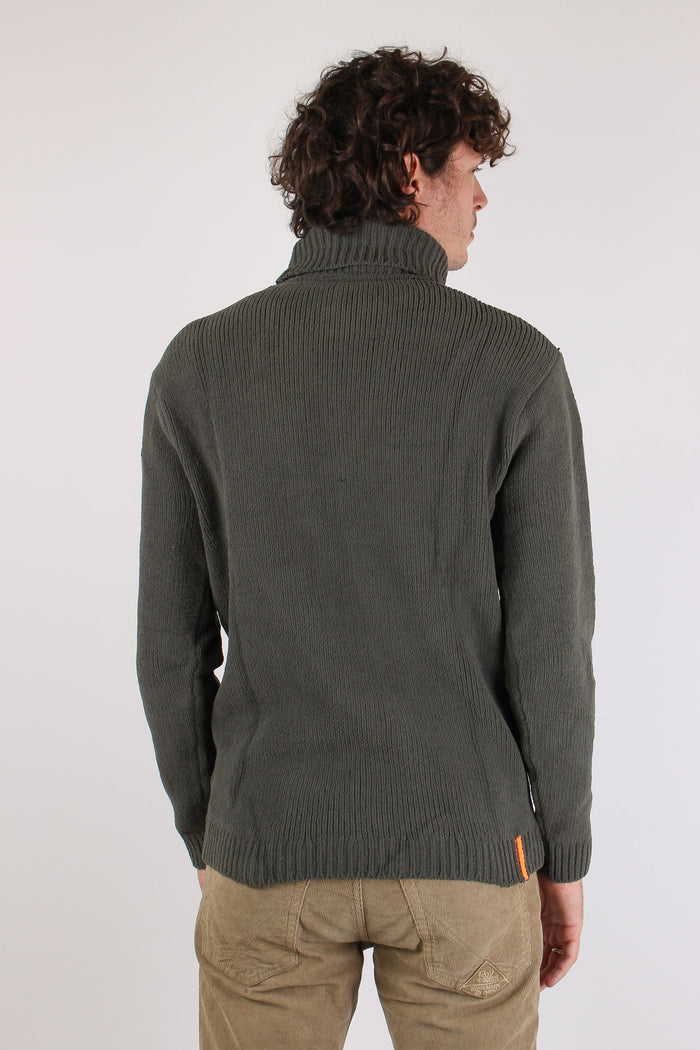 Maglia Collo Alto Forest Green-5