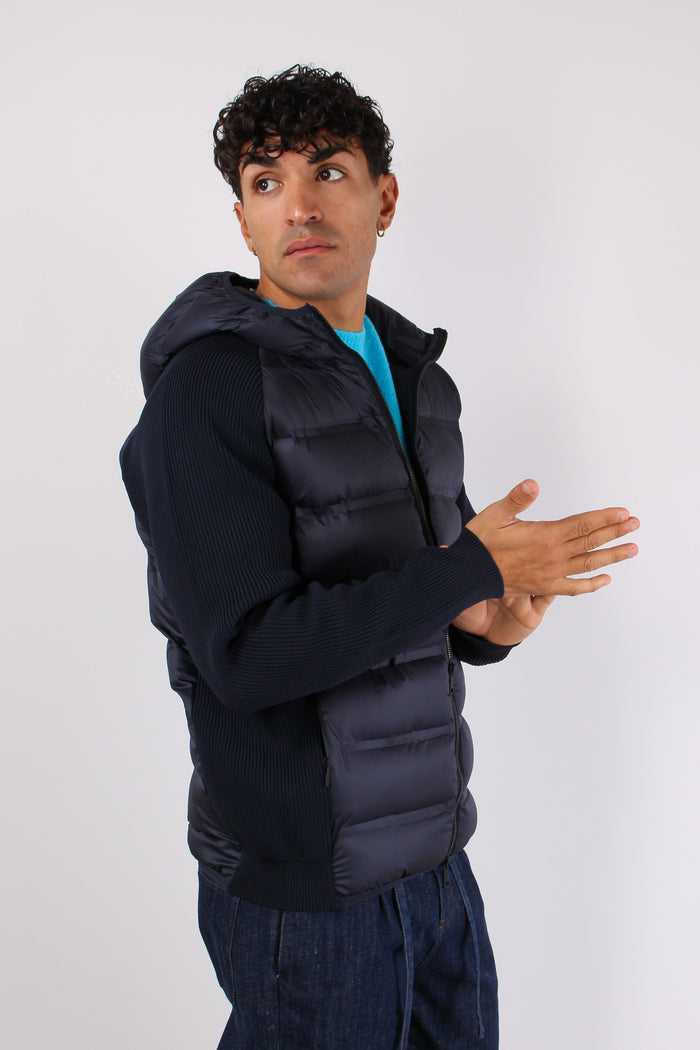 Giubbotto Bimateriale Blu-4