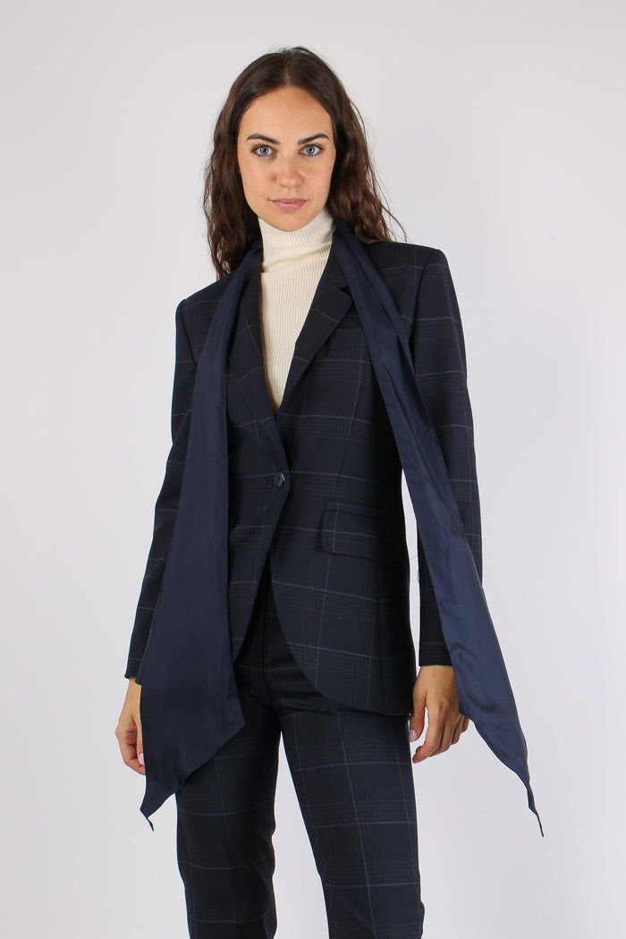 Mlldritto Giacca Check Navy Check-2