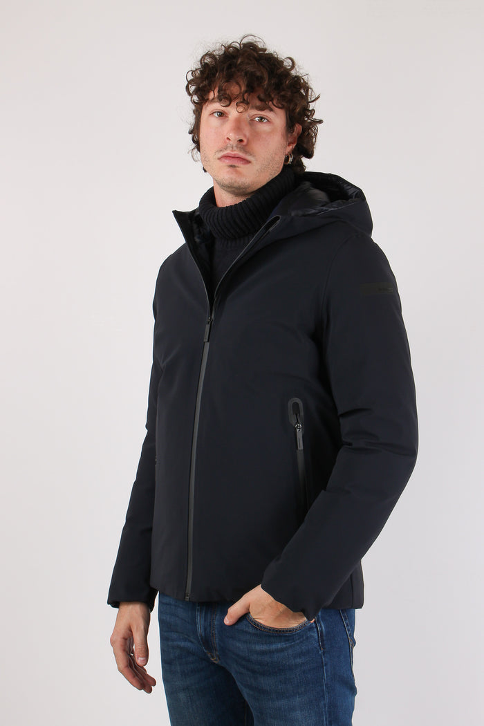Giubbotto Tecnico Cappuccio Blue Black-3
