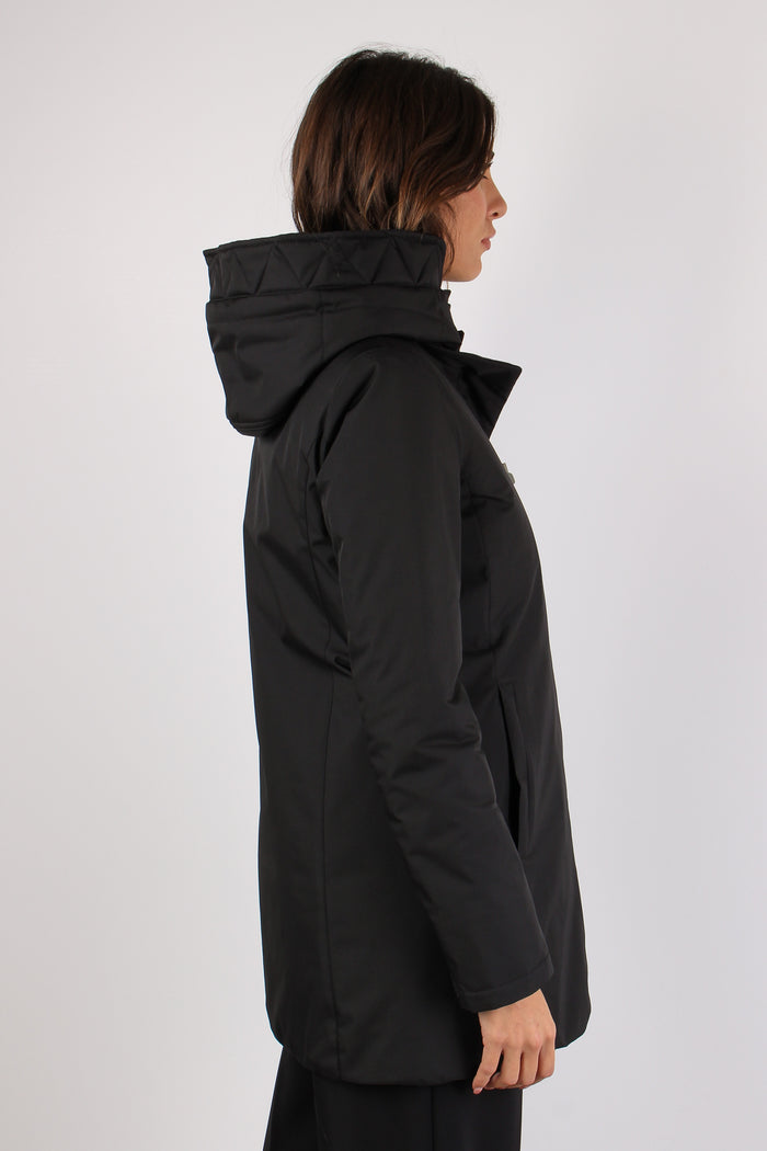 Cappotto Toggle Nylon Nero-6