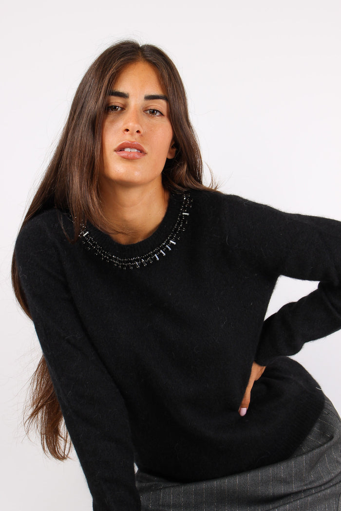 Baylees Maglia Misto Alpaca Ap Nero-3