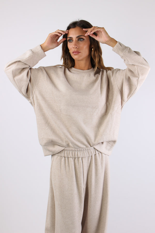 Felpa Regular Beige