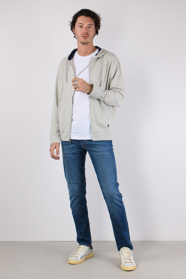 Felpa Zip Cappuccio Taylor Heather-2