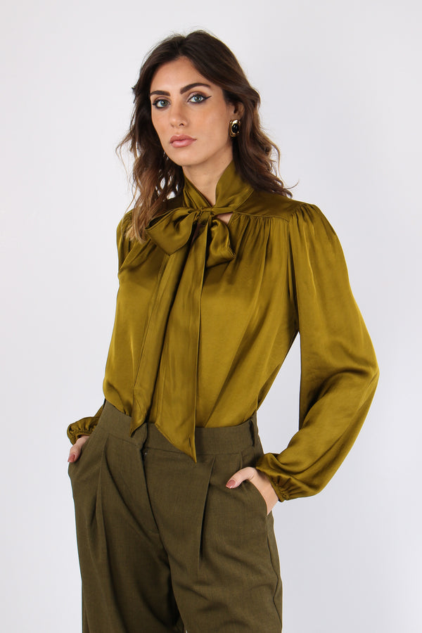 Camicia Fiocco Viscosa Olio-2