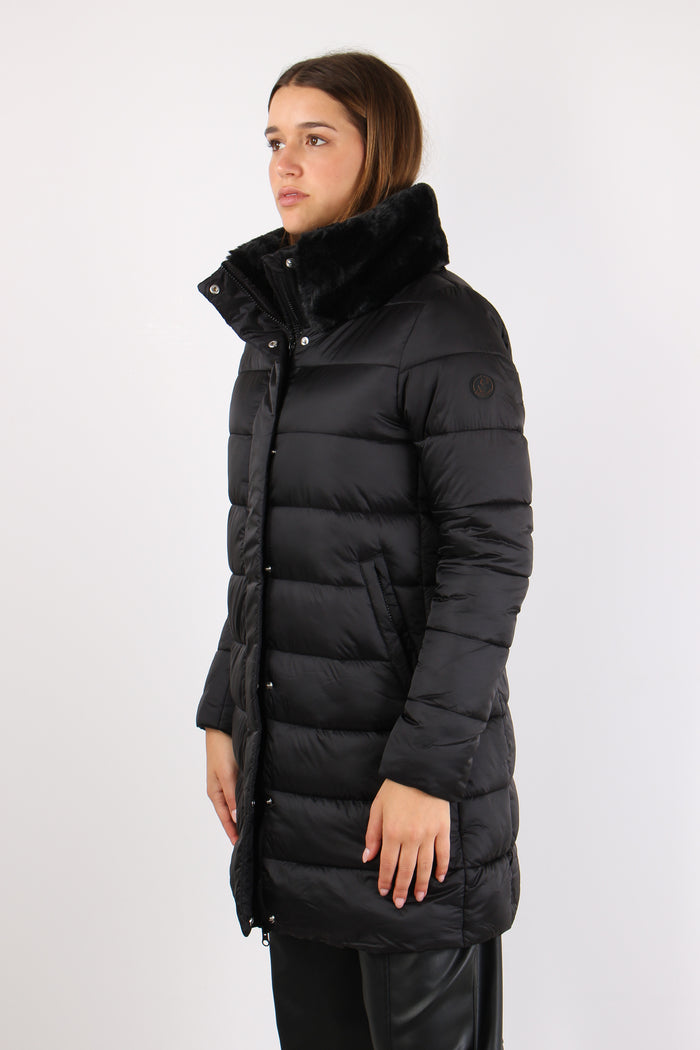 Dalea Cappotto Collo Ecopellic Black-4