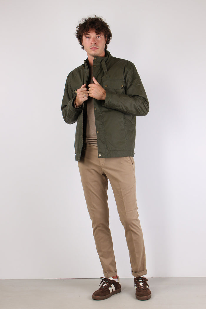 Winter Merton Wax Jacket Olive Night-5