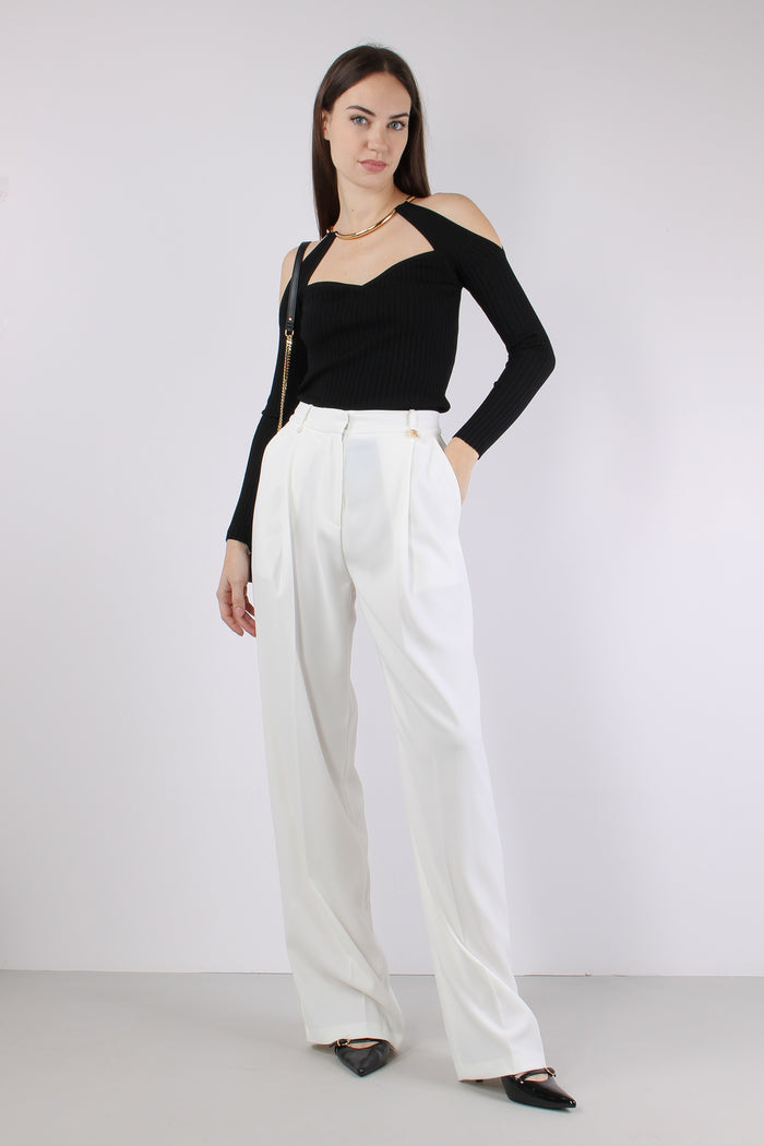 Pantalone Crepe Pences Avorio-3