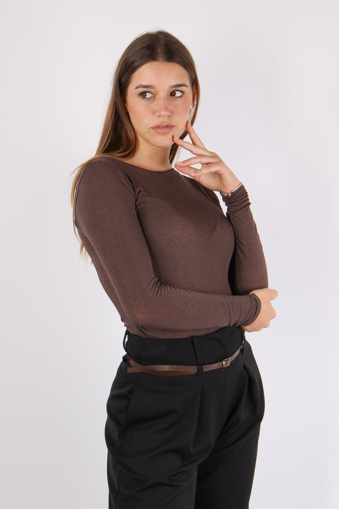 Maglia Girocollo Misto Cashmer Moro-6