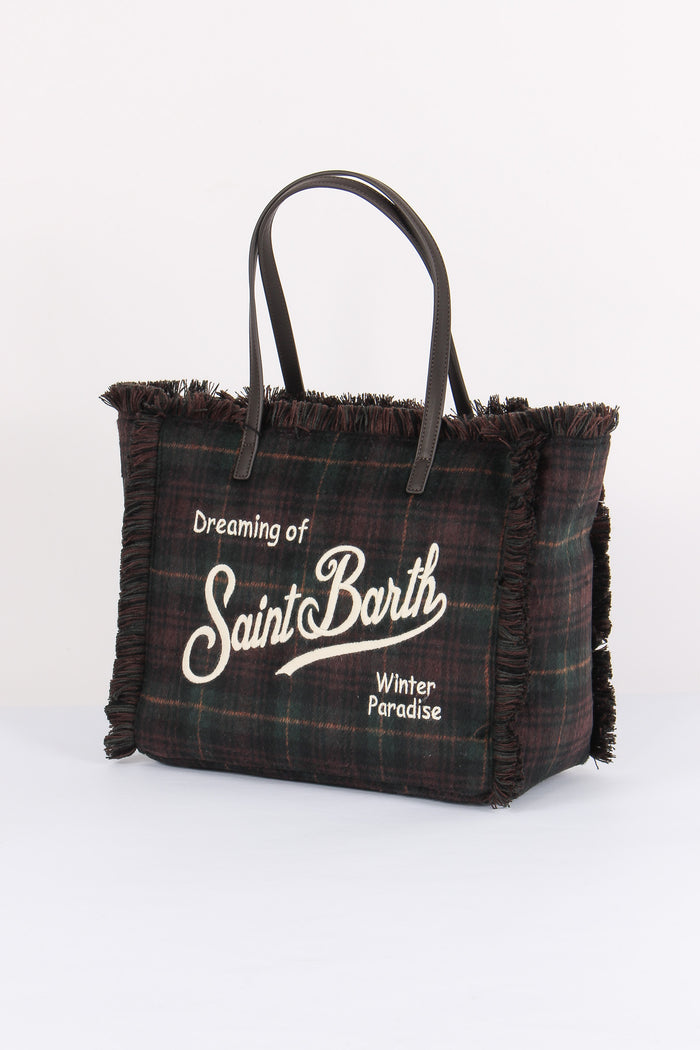 Borsa Vanity Lana Tartan Brown/red-2