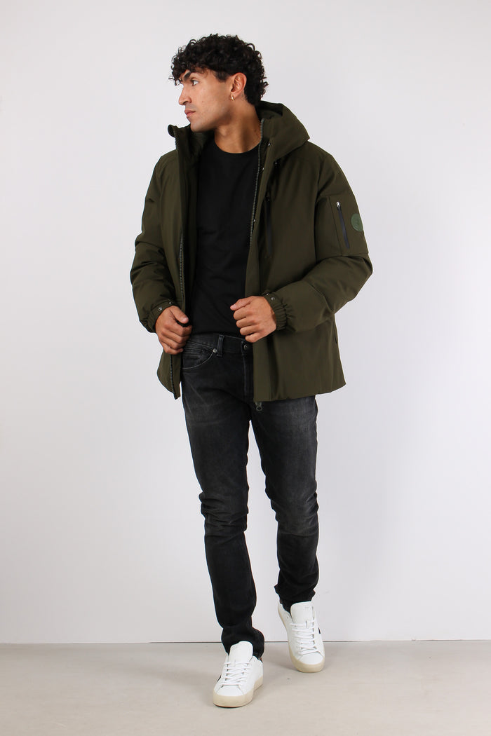 Hiram Giubbotto Tasche Cappucc Land Green-6