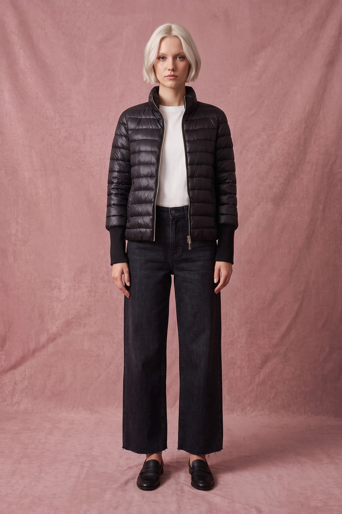 Piumino Nylon Cangiante Nero