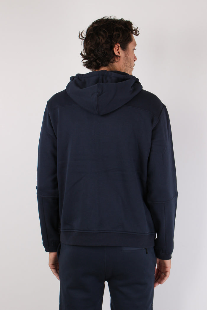 Felpa Cappuccio Cotone Blue Depth-4