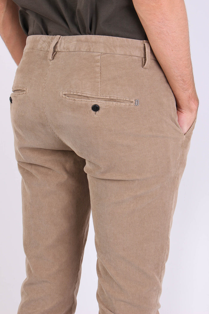 Gaubert Pantalone Velluto Mille Righe Sand-6