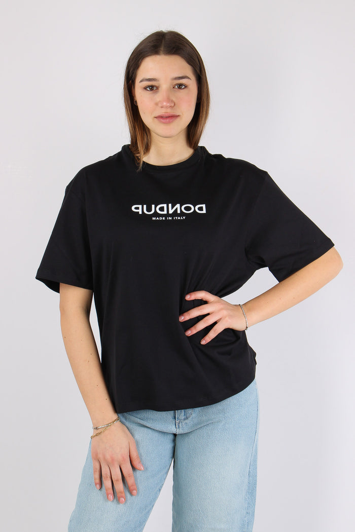T-shirt Scritta Centrale Nero-2
