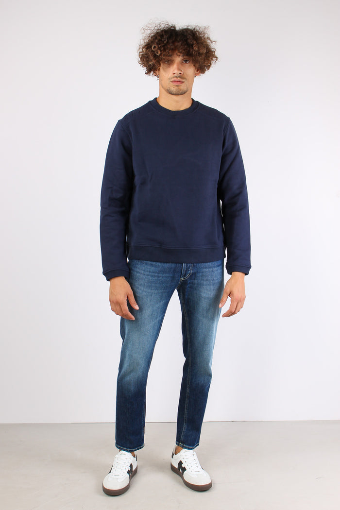 Felpa Logo Tono Su Tono Blue Depth-5