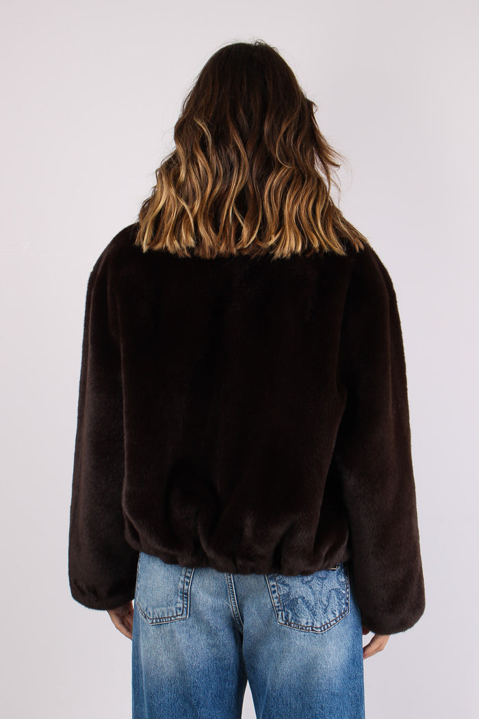 Estebana Bomber Ecopeliccia Marrone-6