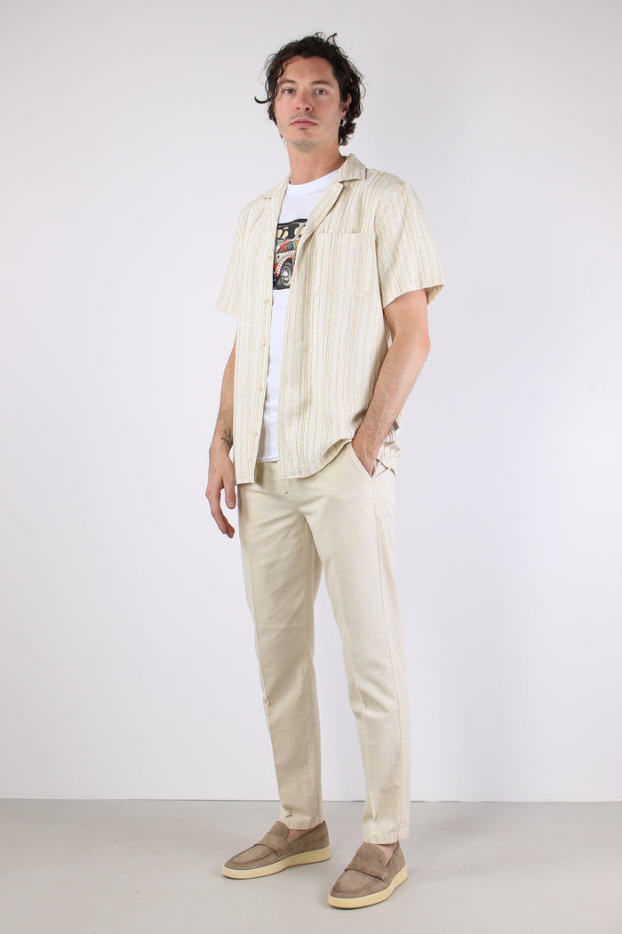 Camicia Mc Misto Lino Ecru-7