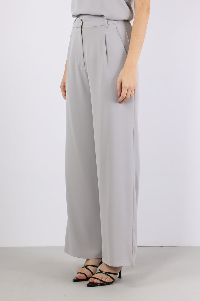 Pantalone Viscosa Tasche Grigio-6