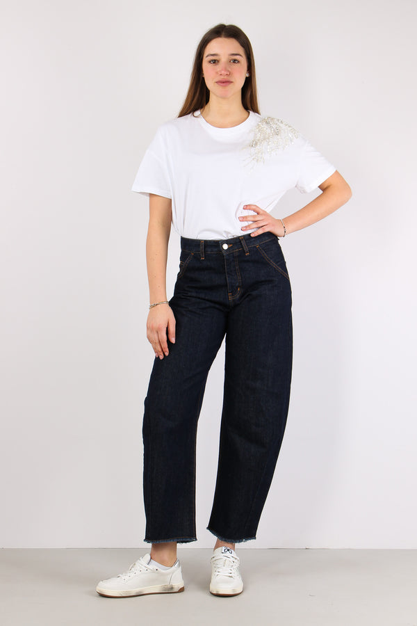 Denim Baloon Impunture Denim Scuro