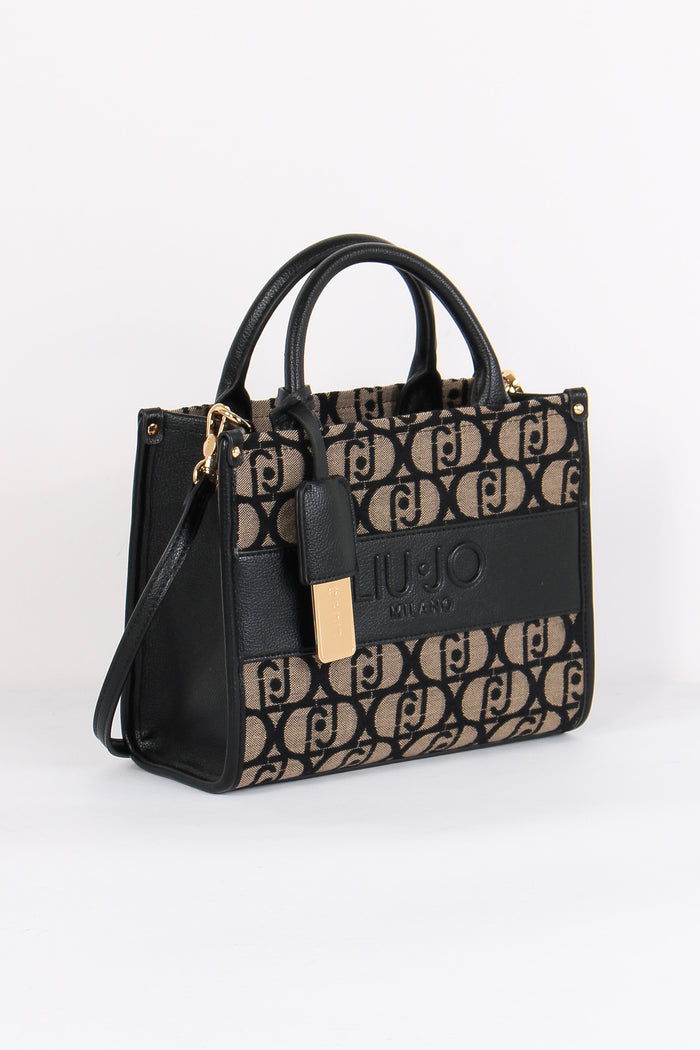 Shopping Piccola Monogram Nero-6