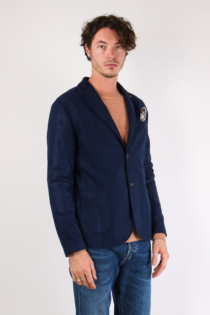 Giacca Taglio Vivo Navy-6