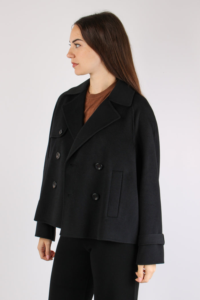 Nupar Cappotto Corto Lana Nero-7