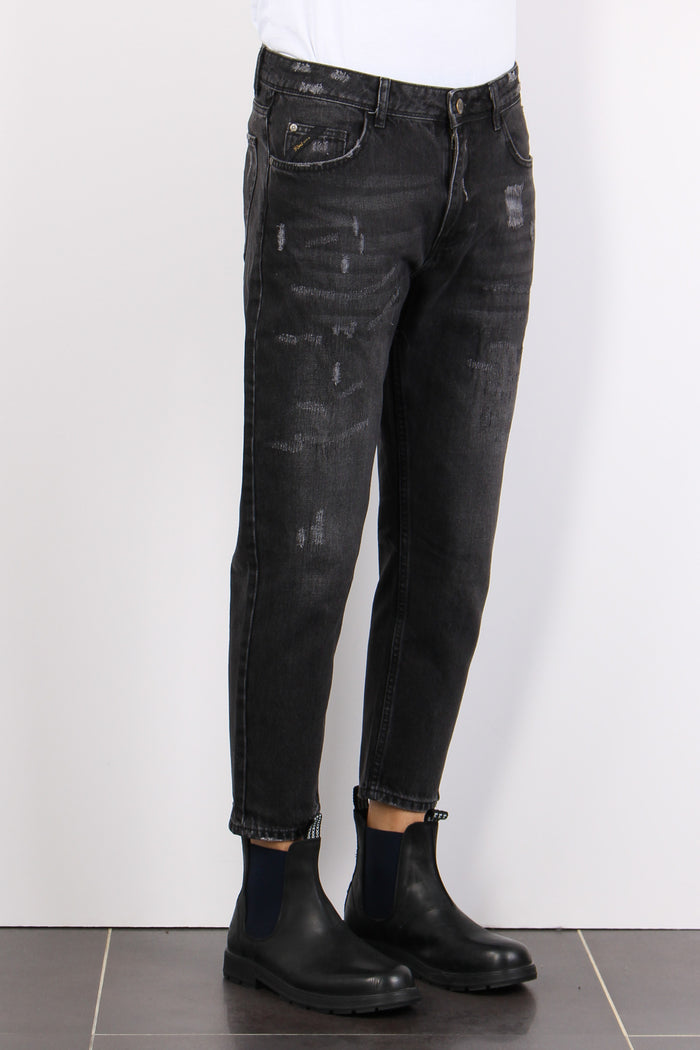 Denim Cropped Fit Denim Nero-6